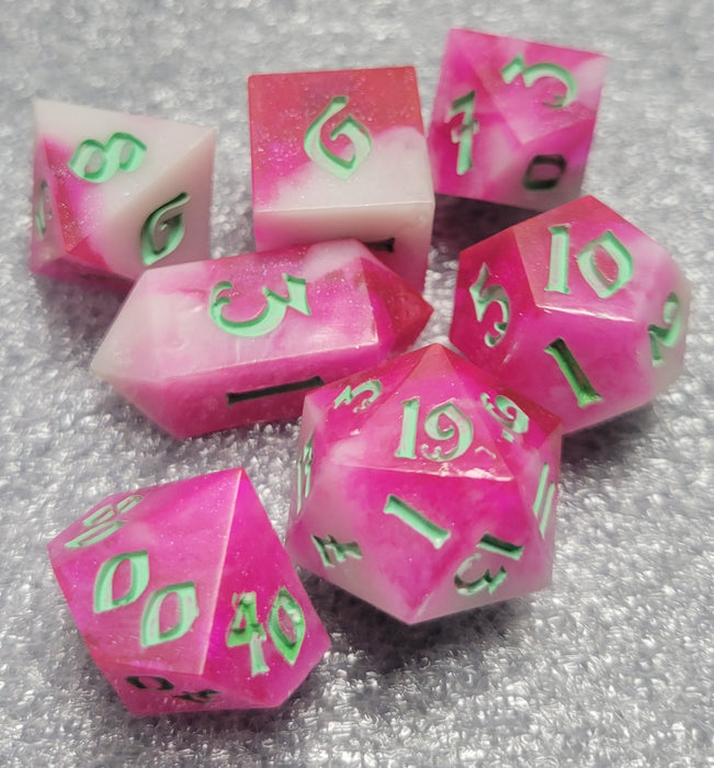 7 Piece Polhedral Set - Project Gummy Watermellon