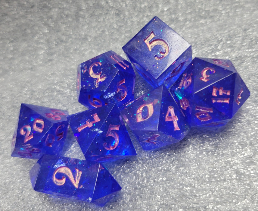 7 Piece Polhedral Set - Blue Daze