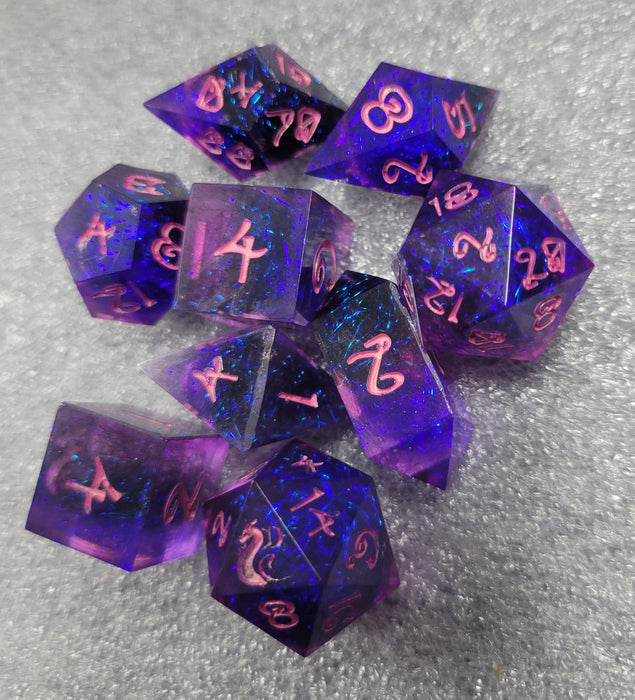 9 Piece Polhedral Set - Purple Haze