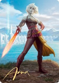 Nahiri, Heir of the Ancients 1 Art Card (Gold-Stamped Signature) [Art Series: Zendikar Rising]