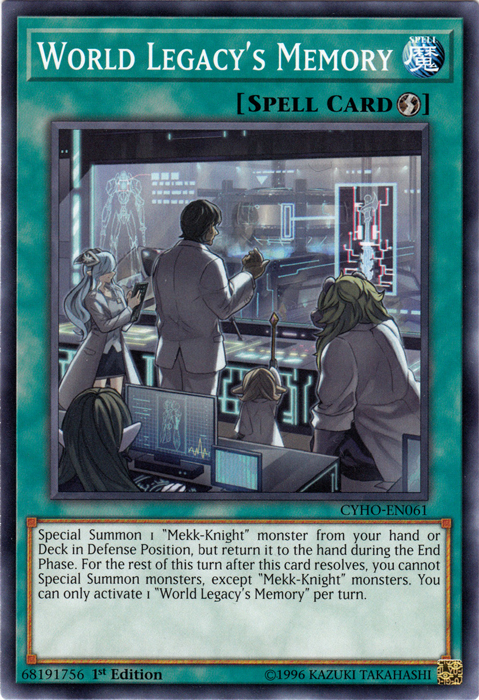 World Legacy's Memory (CYHO-EN061) [Cybernetic Horizon]