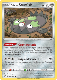 Galarian Stunfisk (125/185) [SWSH04: Vivid Voltage]
