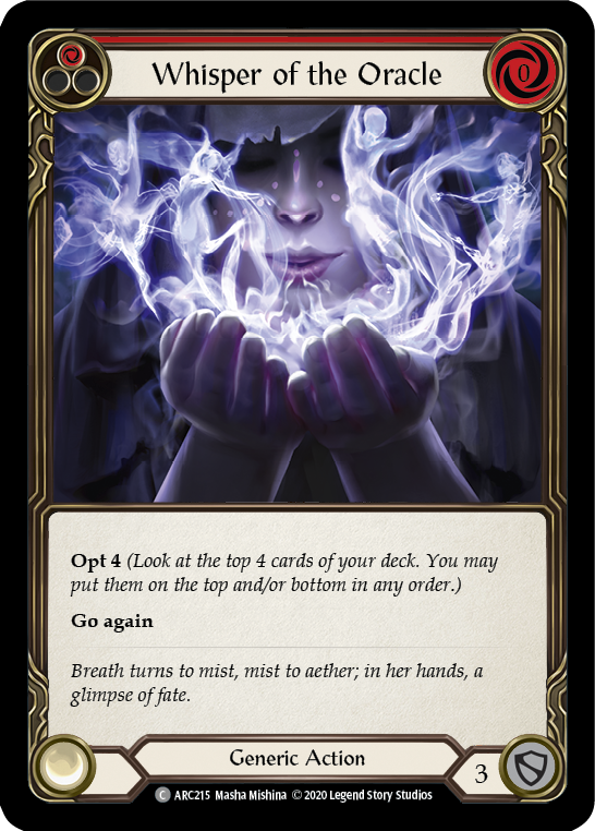 Whisper of the Oracle (Red) (ARC215) [Arcane Rising]
