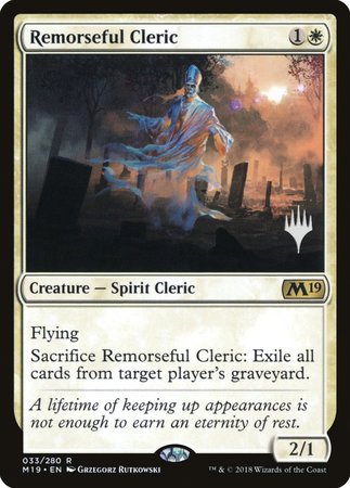 Remorseful Cleric [Core Set 2019 Promos]