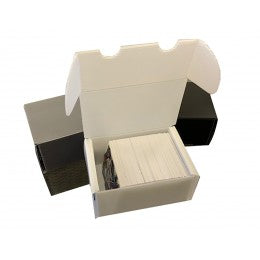 300ct Plastic Corrugated Card Box - WHITE
