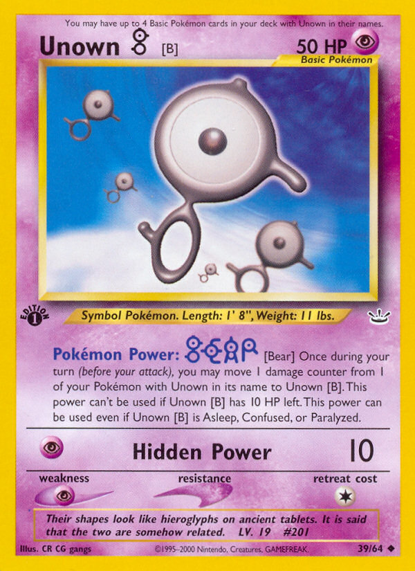 Unown [B] (39/64) [Neo Revelation]