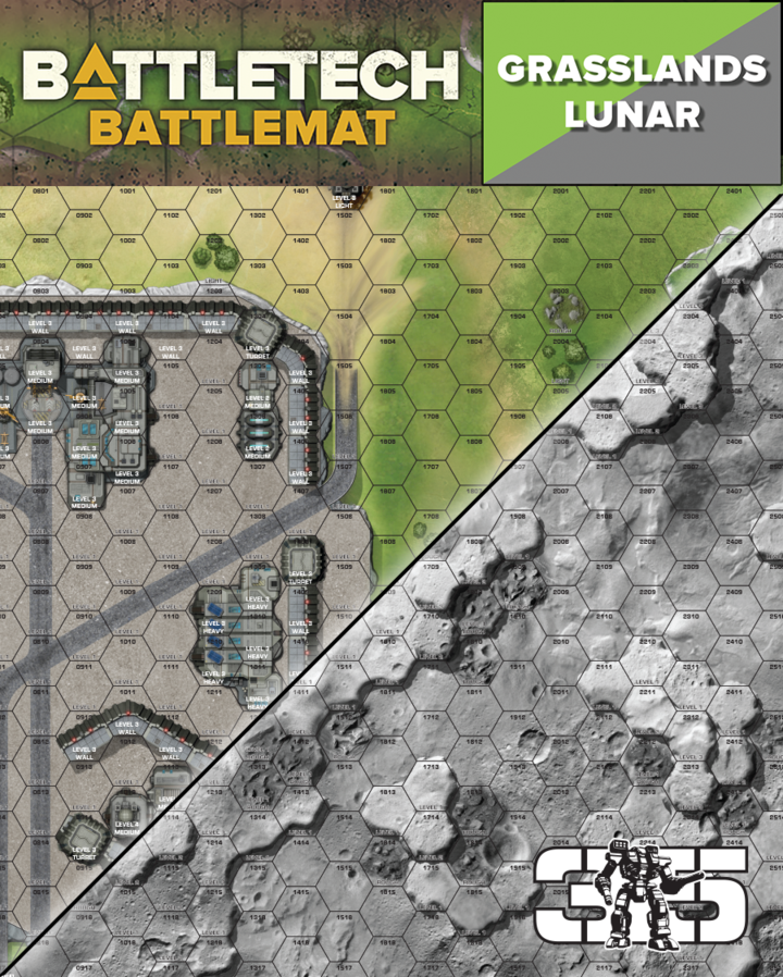 BattleTech: Battle Mat - Grasslands Lunar