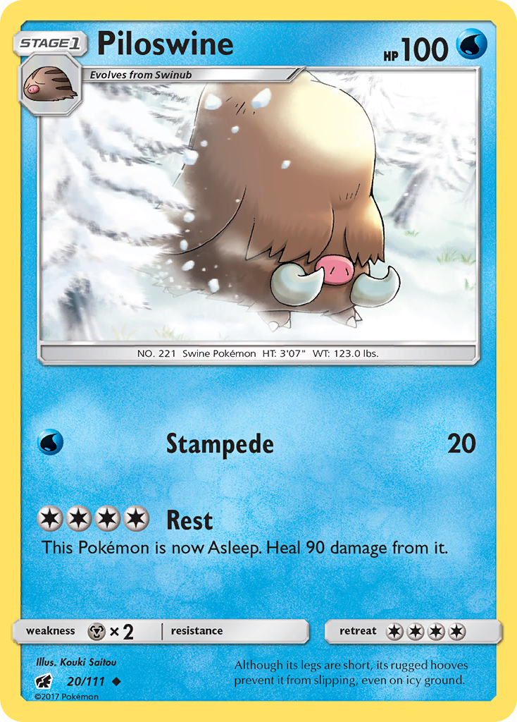 Piloswine (20/111) [SM - Crimson Invasion]