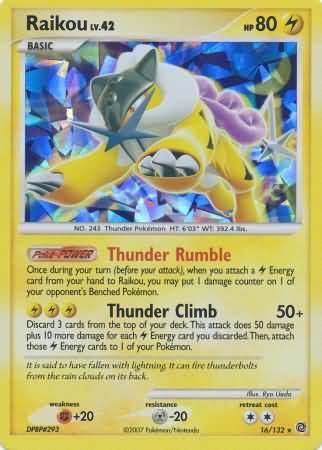 Raikou - 16/132 (Cracked Ice Holo) (016/132) [Miscellaneous Cards & Products]