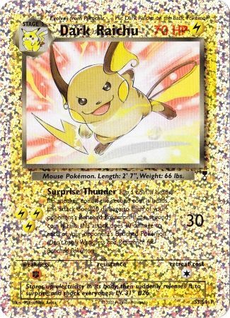 Dark Raichu - S3/S4 (Box Topper) (S3/S4) [Jumbo Cards]