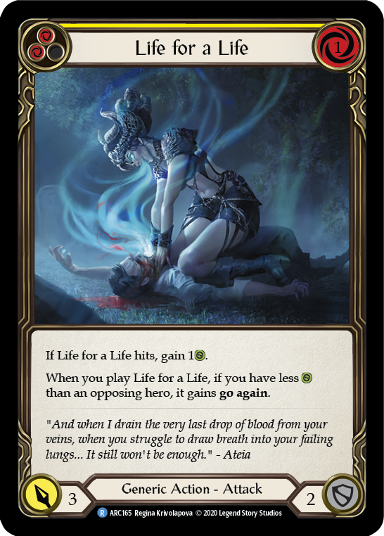 Life for a Life (Yellow) (ARC165) [Arcane Rising]