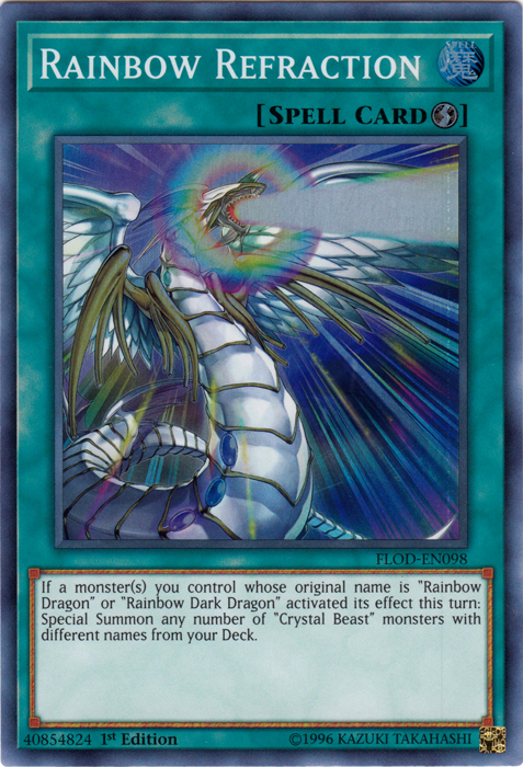 rainbow dragon yugioh card Yu-Gi-Oh! - LED2-EN043 - Common - 1st Edition An individual card from the Yu Yu-Gi-Oh! Malefic Rainbow Dragon Secret