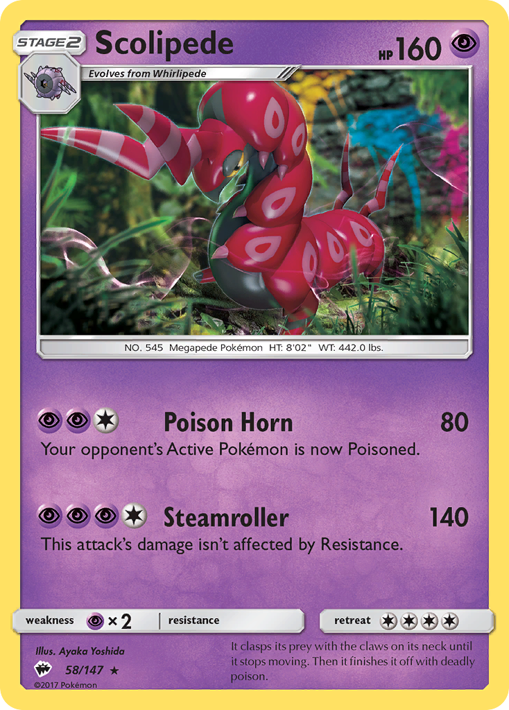 Scolipede (58/147) [SM - Burning Shadows]