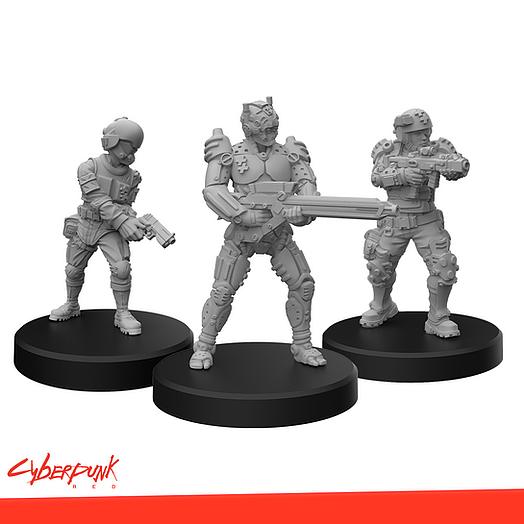 Cyberpunk Red RPG: Combat Trauma Team B Miniatures