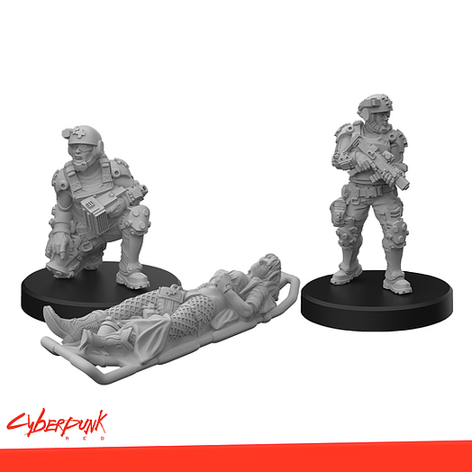 Cyberpunk Red RPG: Combat Trauma Team A Miniatures