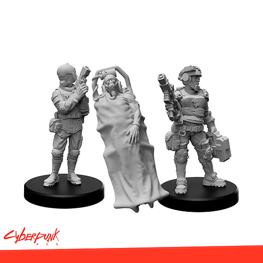 Cyberpunk Red RPG: Combat Trauma Team C Miniatures