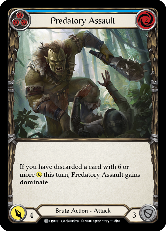 Predatory Assault (Blue) (CRU015) [Crucible of War]