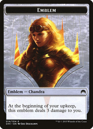 Emblem - Chandra, Roaring Flame [Magic Origins Tokens]