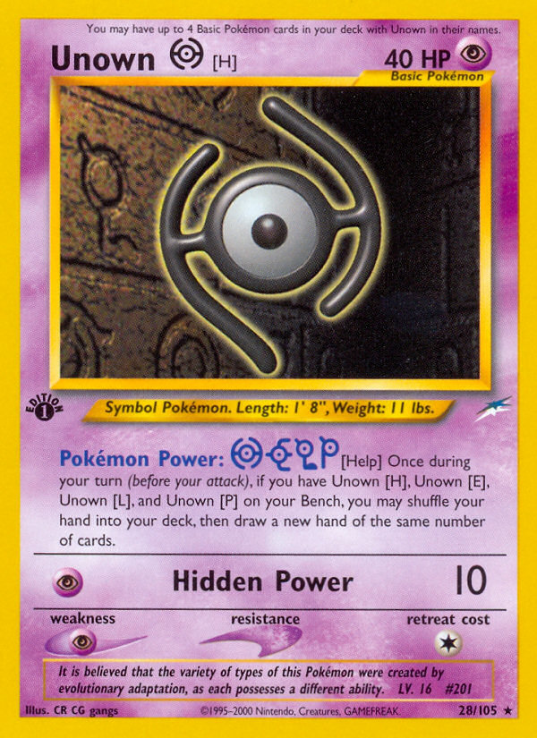 Unown [H] (028/105) [Neo Destiny]