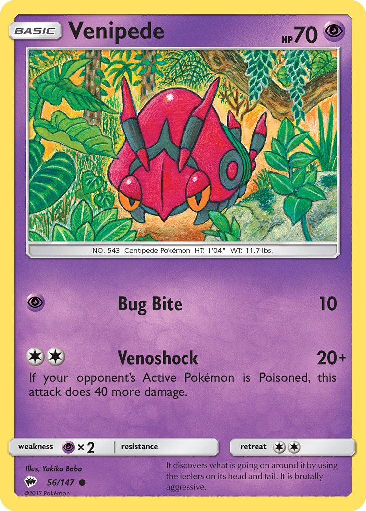 Venipede (56/147) [SM - Burning Shadows]