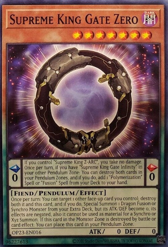 Supreme King Gate Zero (OP23-EN016) [OTS Tournament Pack 23]