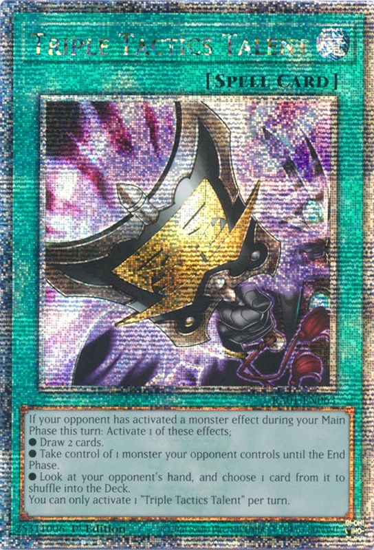 Triple Tactics Talent (Quarter Century Secret Rare) (RA01-EN063) [25th Anniversary Rarity Collection]