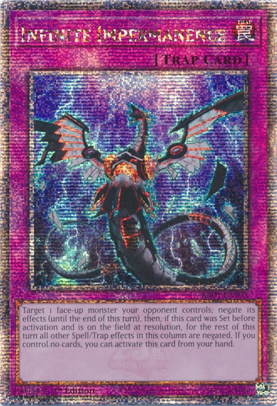 Infinite Impermanence [RA01-EN075] Quarter Century Secret Rare — Darkhold  Games