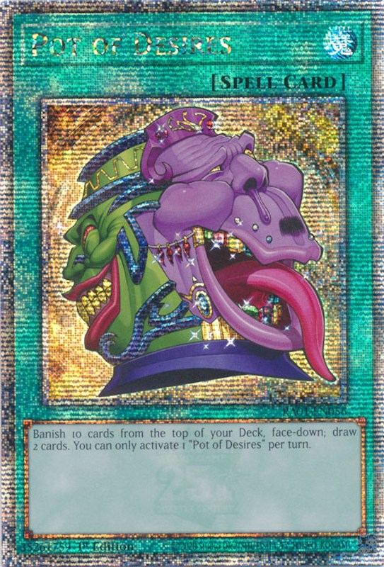 Pot of Desires (Quarter Century Secret Rare) (RA01-EN056) [25th Anniversary Rarity Collection]