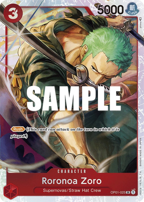 Roronoa Zoro (OP01-025) (Ultra Deck: The Three Captains) [One Piece Promotion Cards]