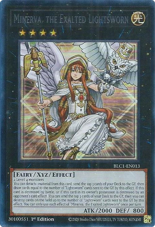 Minerva, the Exalted Lightsworn (Silver) (BLC1-EN013) [Battles of Legend: Chapter 1]