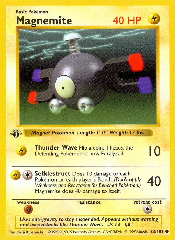 Magnemite (053/102) [Base Set (Shadowless)]