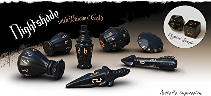 PolyHero Rogue 8 Dice Set Nightshade