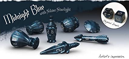 PolyHero Rogue 8 Dice Set - Midnight Blue