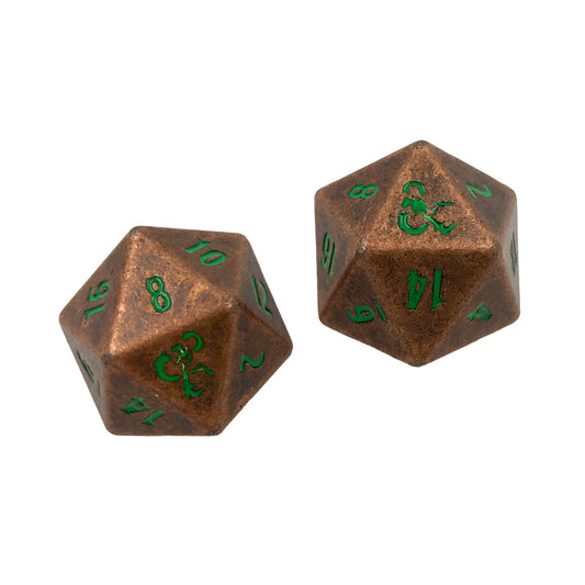 Ultra PRO: Heavy Metal Dice - Dungeons & Dragons (2ct D20 / Copper and Green)