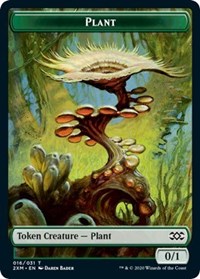 Plant // Saproling Double-sided Token [Double Masters Tokens]