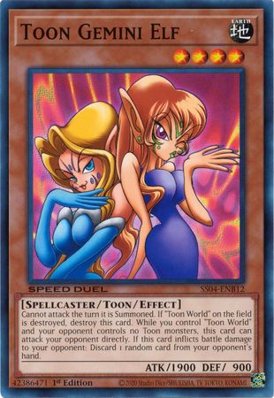 Toon Gemini Elf (SS04-ENB12) [Speed Duel Decks: Match of the Millennium]
