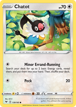 Chatot (139/185) [SWSH04: Vivid Voltage]