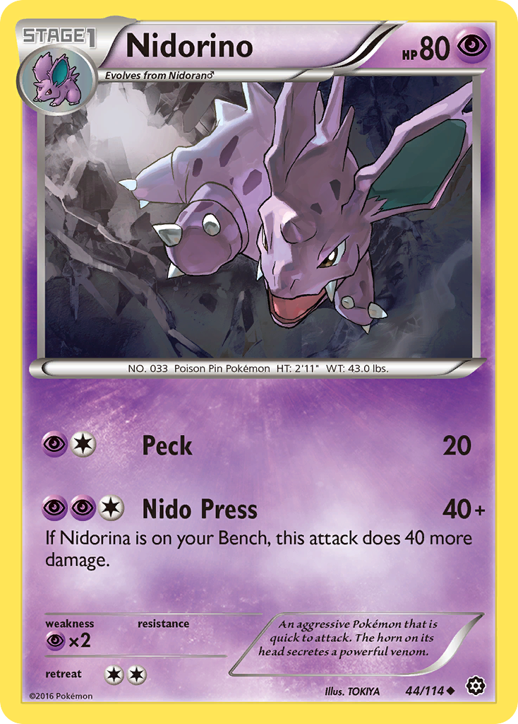 Nidorino (44/114) [XY - Steam Siege]