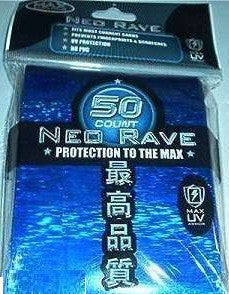 Max Gloss BLUE Neo Rave Sleeves - Standard Size - 50ct
