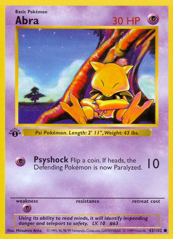 Abra (043/102) [Base Set (Shadowless)]