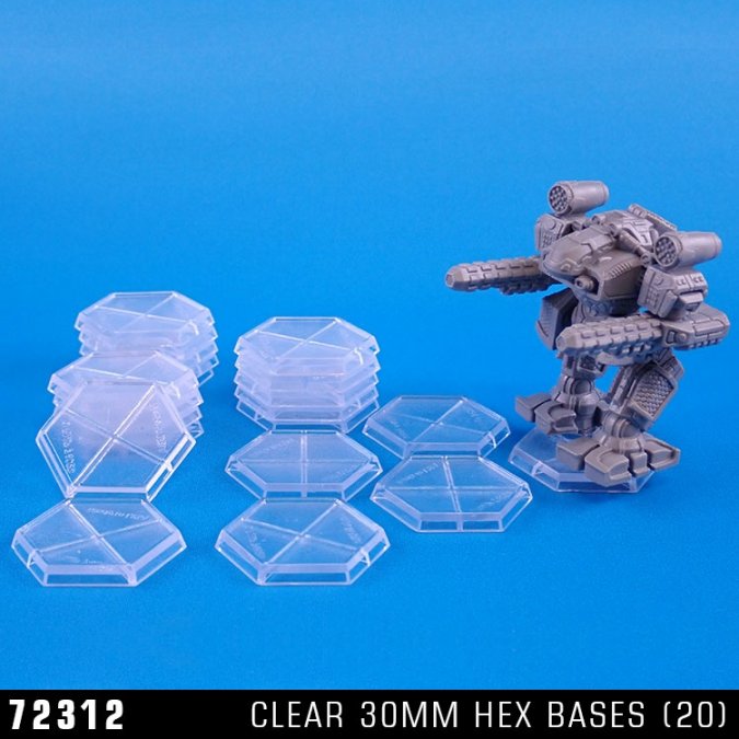 HEX BASES, CLEAR  (20)