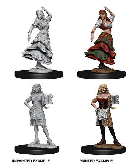 PATHFINDER: DEEP CUTS UNPAINTED MINIATURES W4 BARTENDER AND DANCER