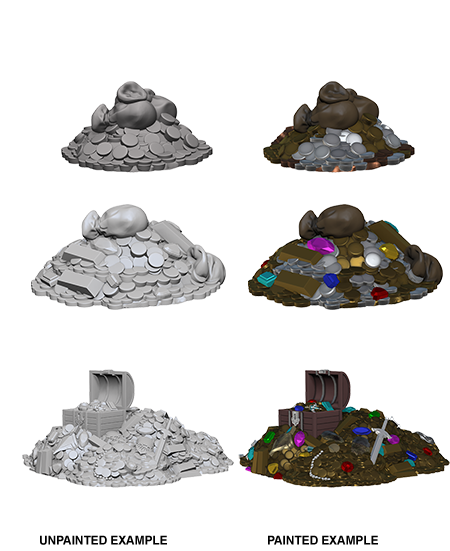 WIZKIDS DEEP CUTS UNPAINTED MINIATURES -W3-TREASURE PILES
