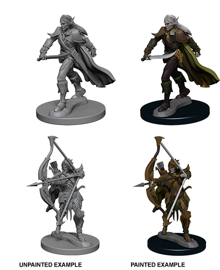 PATHFINDER: DEEP CUTS UNPAINTED MINIATURES -W1-MALE ELF FIGHTER