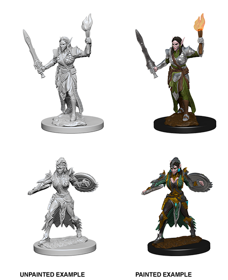 PATHFINDER: DEEP CUTS UNPAINTED MINIATURES W1 FEMALE ELF FIGHTER