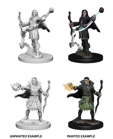 PATHFINDER: DEEP CUTS UNPAINTED MINIATURES -W1-MALE ELF SORCERER