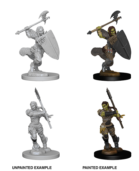 PATHFINDER: DEEP CUTS UNPAINTED MINIATURES -W1 HALF-ORC FEMALE BARBARIAN