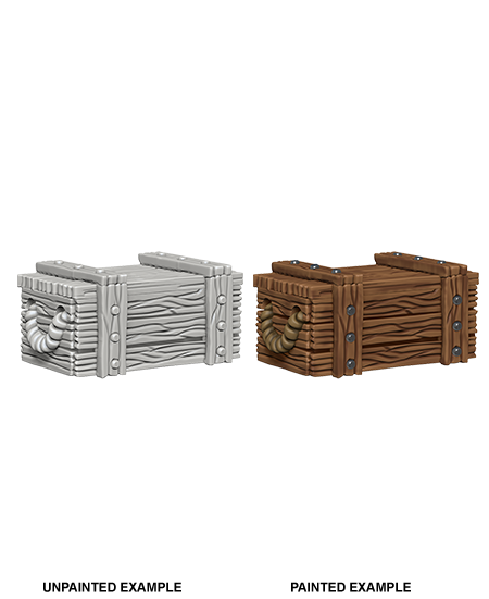 WizKids Deep Cuts Unpainted Miniatures: W4 Crates
