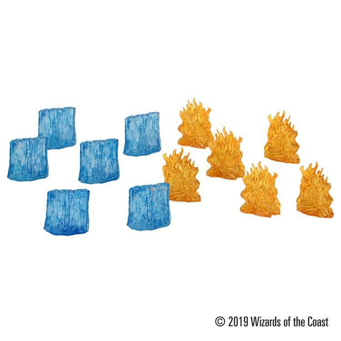 DUNGEONS AND DRAGONS: SPELL EFFECTS MINIATURES - WALL OF FIRE AND WALL OF ICE