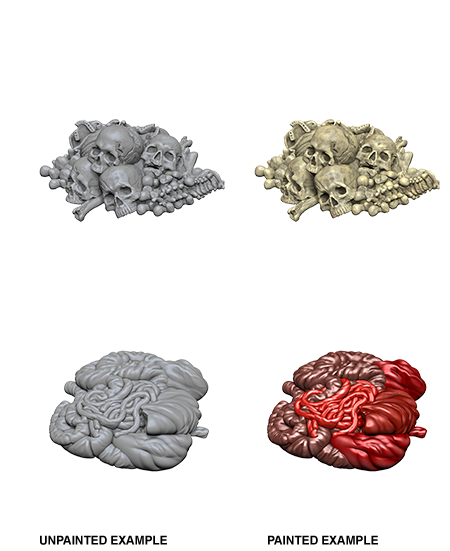 WizKids Deep Cuts Unpainted Miniatures: W6 Pile of Bones & Entrails